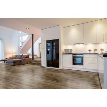 Wrecked Oak Brown Rigicore Click Luxury Vinyl 